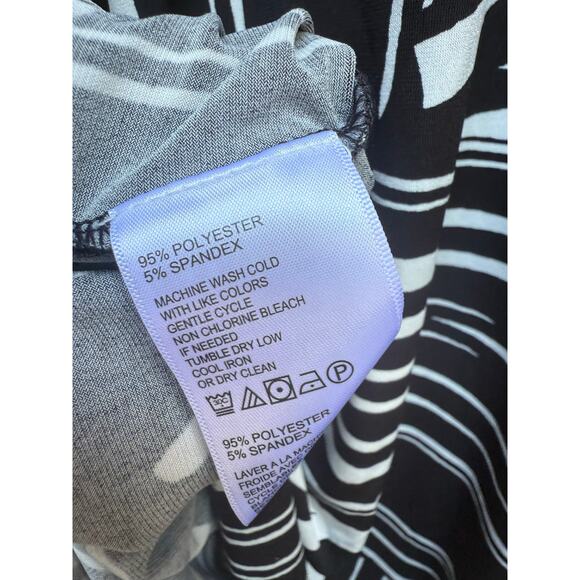 Tommy Bahama Black White Abstract Print Sleeveless Maxi Dress XL - Picture 5 of 8